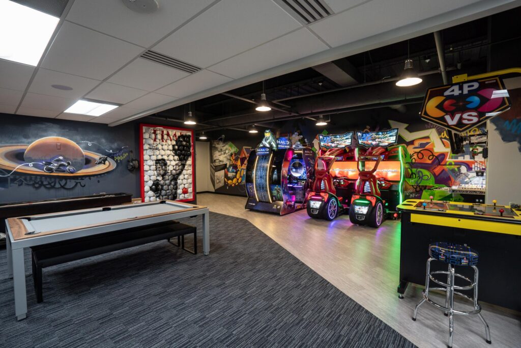 Arcade in an office game room. 